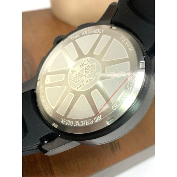 Roberto Bianci Men's Watch RB70965 Quartz Chronograph Black Dial Rubber 46mm - Picture 6 of 14